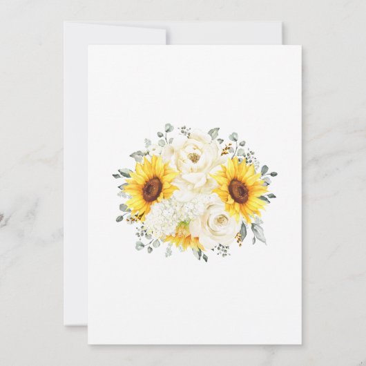 Zonnebloem Ivory Peony Eucalyptus We doen dat nog  Kaart (Achterkant)