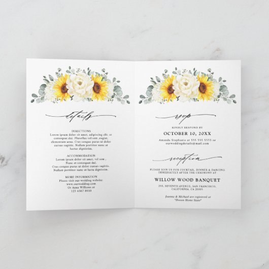 Zonnebloem Ivory Peony Floral Eucalyptus Weddensch (Binnen)