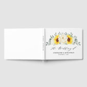 Zonnebloem Ivory Peony Floral Eucalyptus Weddensch Gastenboek (Volledig)