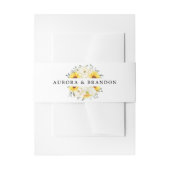 Zonnebloem Ivory Peony Floral Eucalyptus Weddensch Uitnodigingen Wikkel (Voorkant Voorbeeld)