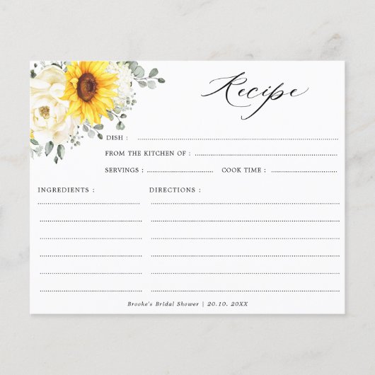 Zonnebloem Ivory Peony Floral Vrijgezellenfeest Re (Voorkant)