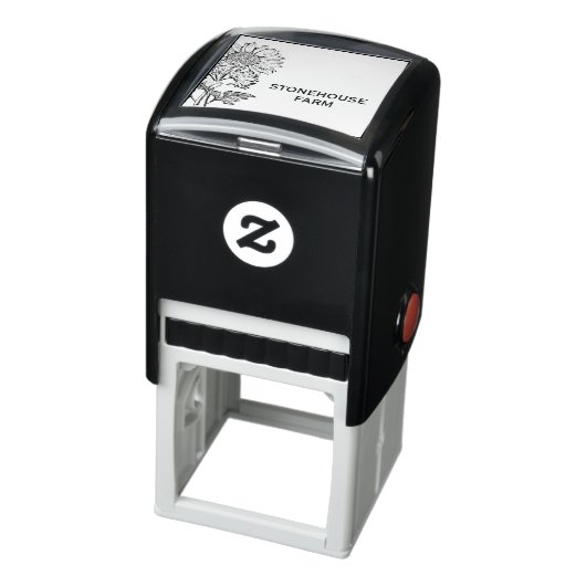 Zonnebloem Je bedrijfsnaam Zelfinktende Stempel (Product)