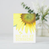 Zonnebloem Je bent mijn Sunshine Cute Valentijnsda Briefkaart (Staand voorkant)