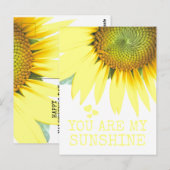 Zonnebloem Je bent mijn Sunshine Cute Valentijnsda Briefkaart (Voorkant / Achterkant)