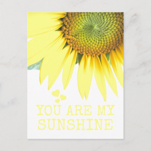 Zonnebloem Je bent mijn Sunshine Cute Valentijnsda Briefkaart (Voorkant)