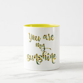 Zonnebloem Je bent mijn Zonneschijn Quote Tweekleurige Koffiemok