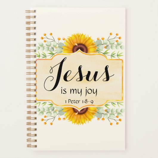 Zonnebloem Jezus is mijn vreugde planner (Voorkant)
