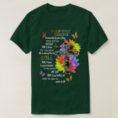 Zonnebloem Jezus Kruisvlinder ik kan me voorstelle T-shirt (Design voorkant)