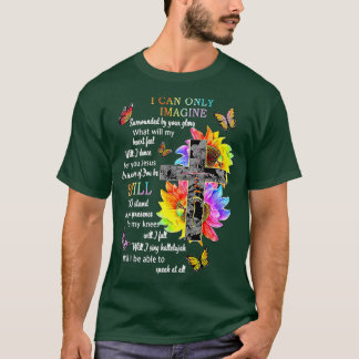 Zonnebloem Jezus Kruisvlinder ik kan me voorstelle T-shirt