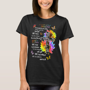 Zonnebloem Jezus Kruisvlinder ik kan me voorstelle T-shirt