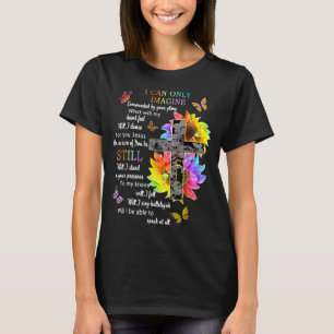 Zonnebloem Jezus Kruisvlinder ik kan me voorstelle T-shirt