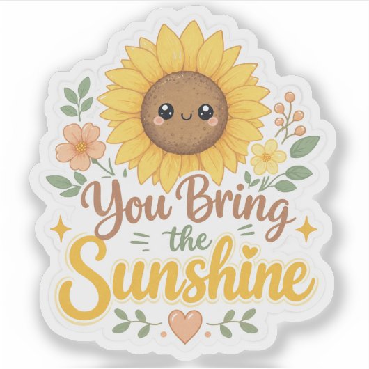 Zonnebloem: Jij Brengt het Zonlicht Sticker (Voorkant)