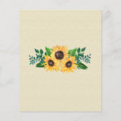 Zonnebloem Joy Boho Country Budget Bruiloft Uitnod Flyer (Achterkant)