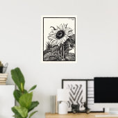 Zonnebloem Julie De Graag Nederlandse Artiest Vint Poster (Thuiskantoor)