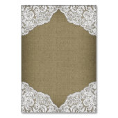 Zonnebloem jute en kant bruiloft invoegen Kaarten (Achterkant)