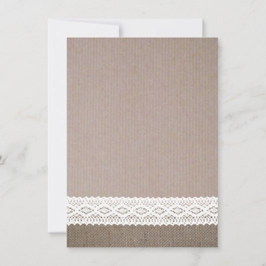 Zonnebloem Jute & Haak Kant Baby Shower Bingo Kaart (Achterkant)