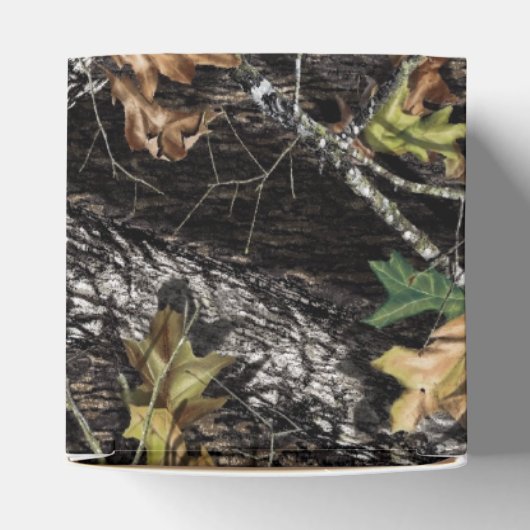 Zonnebloem jute jacht camo bruiloft gunst dozen bedankdoosjes (Bovenkant)