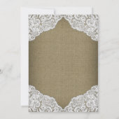 Zonnebloem jute kant bruids douche uitnodigingen (Achterkant)