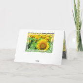 zonnebloem kaart (Achterkant)
