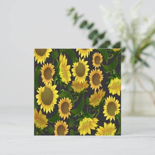 Zonnebloem Kaart (Staand voorkant)