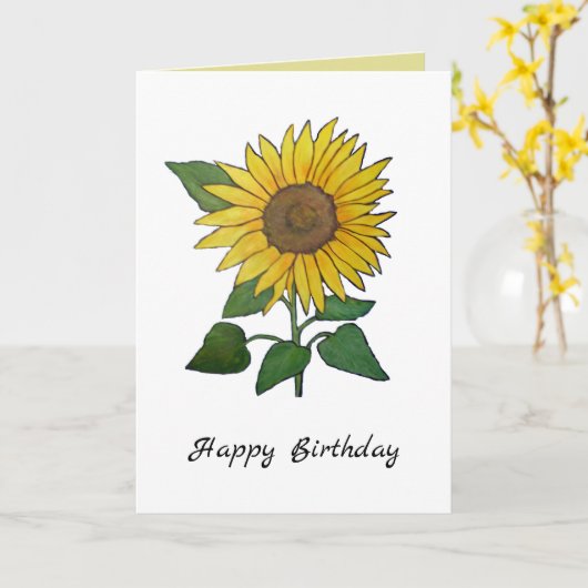 Zonnebloem Kaart (Gele Bloem)
