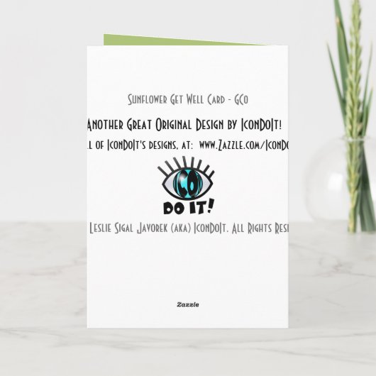 Zonnebloem Kaart (Achterkant)