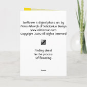 Zonnebloem Kaart (Achterkant)