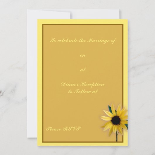 Zonnebloem Kaart (Achterkant)