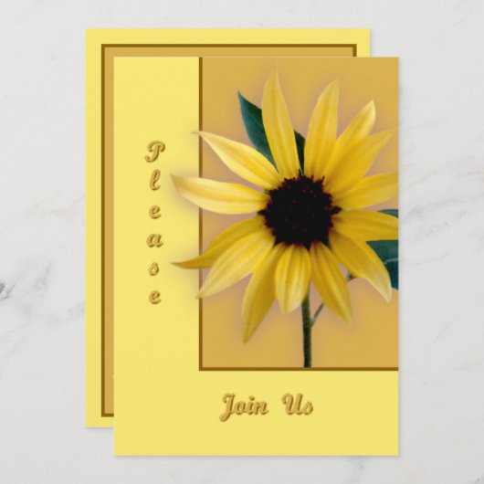 Zonnebloem Kaart (Voorkant / Achterkant)