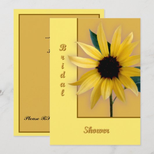 Zonnebloem Kaart (Voorkant / Achterkant)