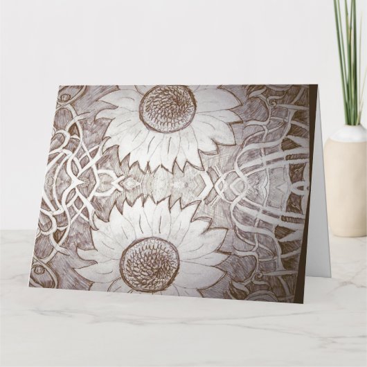 zonnebloem kaart (Achterkant)