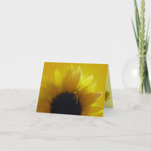 Zonnebloem Kaart Geel Bloem Wenskaart