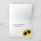 Zonnebloem Kaart Geel Bloem Wenskaart (Binnen)