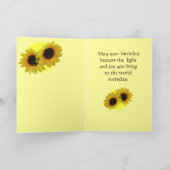 Zonnebloem Kaart Geel Bloem Wenskaart (Binnen)