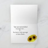 Zonnebloem Kaart Geel Bloem Wenskaart (Binnen)