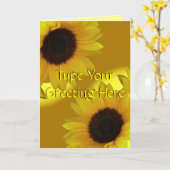 Zonnebloem Kaart Geel Bloem Wenskaart Aangepast (Gele Bloem)