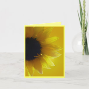 Zonnebloem Kaart Geel Bloem Wenskaart Blank