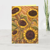 Zonnebloem Kaart Happy Birthday Custom Wenskaart (Voorkant)