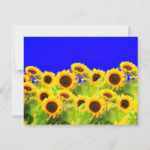 Zonnebloem Kaart Oekraïense vlag kleuren - Freedom (Achterkant)