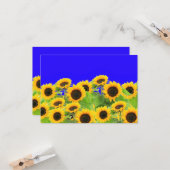 Zonnebloem Kaart Oekraïne Vlag Kleuren Steun Oekra (Voorkant / Achterkant in situ)