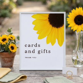Zonnebloem Kaarten en Cadeaus Bord 18e Verjaardags Poster