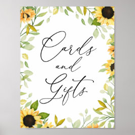 Zonnebloem Kaarten en Cadeaus Bord Poster