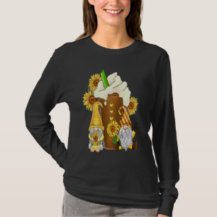 Zonnebloem Kabouter Retro Hippies Bloem Kabouter H T-shirt