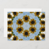 Zonnebloem Kaleidoscoop 4 Briefkaart (Voorkant / Achterkant)