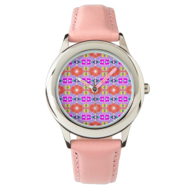Zonnebloem Kaleidoscoop Horloge (Voorkant)