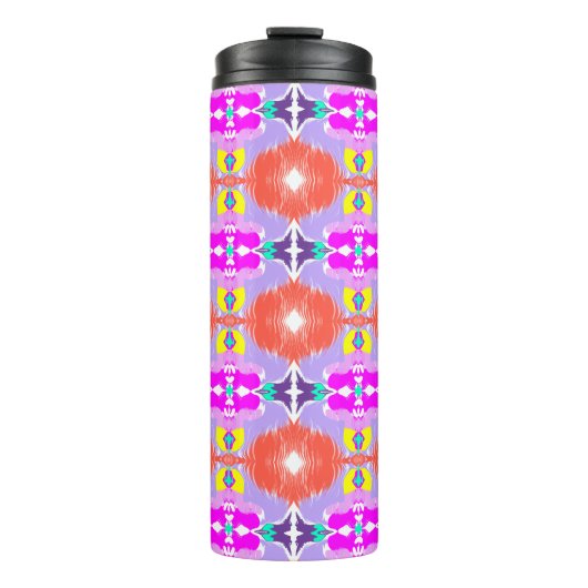 Zonnebloem Kaleidoscoop Worpkussen Thermosbeker (Voorkant)
