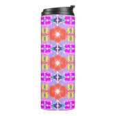 Zonnebloem Kaleidoscoop Worpkussen Thermosbeker (Gedraaid links)