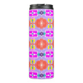 Zonnebloem Kaleidoscoop Worpkussen Thermosbeker (Achterkant)