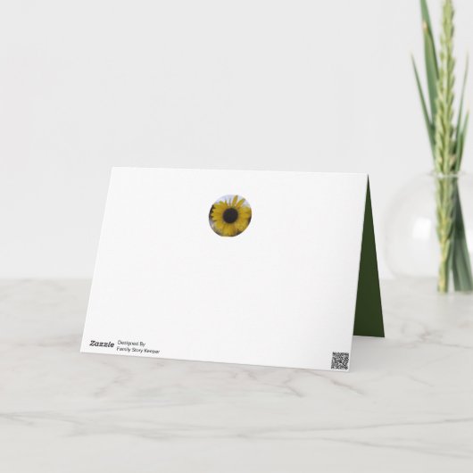Zonnebloem Kaleidoscope Green Moederdag Kaart (Achterkant)