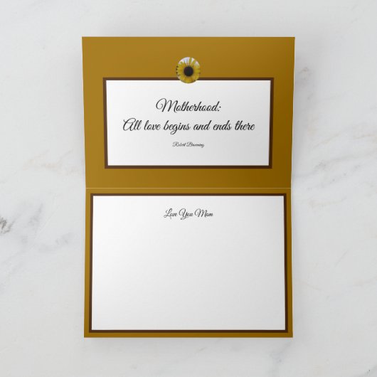 Zonnebloem Kaleidoscope Kaart van de Moederdag Gol (Binnen)